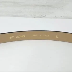St. John | Accessories | St John Black Leather Belt Womens  display picture 2